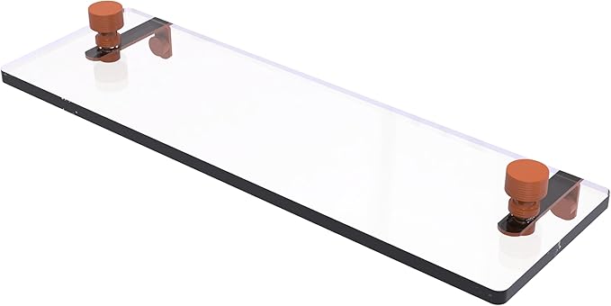 Allied Brass FT-1/16-ASP Foxtrot 16 Inch Glass Vanity Shelf with Beveled Edges, Autumn Sparkle
