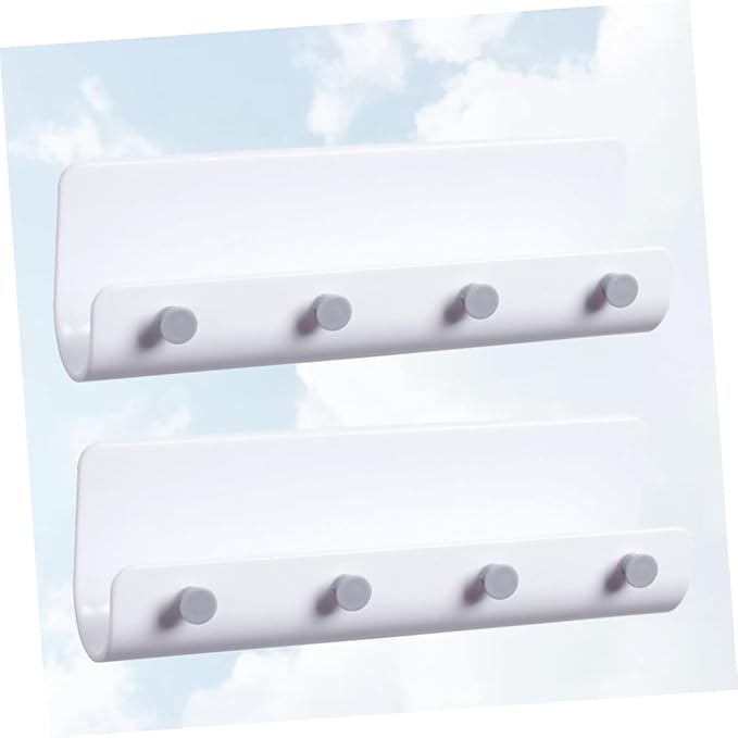 Glass Shelf for Bathroom ,Glass Aluminum,2pcs Wall Rack Storage Over Door Hanger Hook for Home
