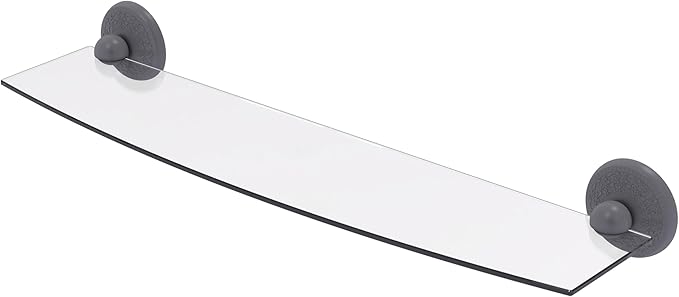 Allied Brass PMC-33/24-GYM Prestige Monte Carlo Collection 24 Inch Glass Shelf, Matte Gray