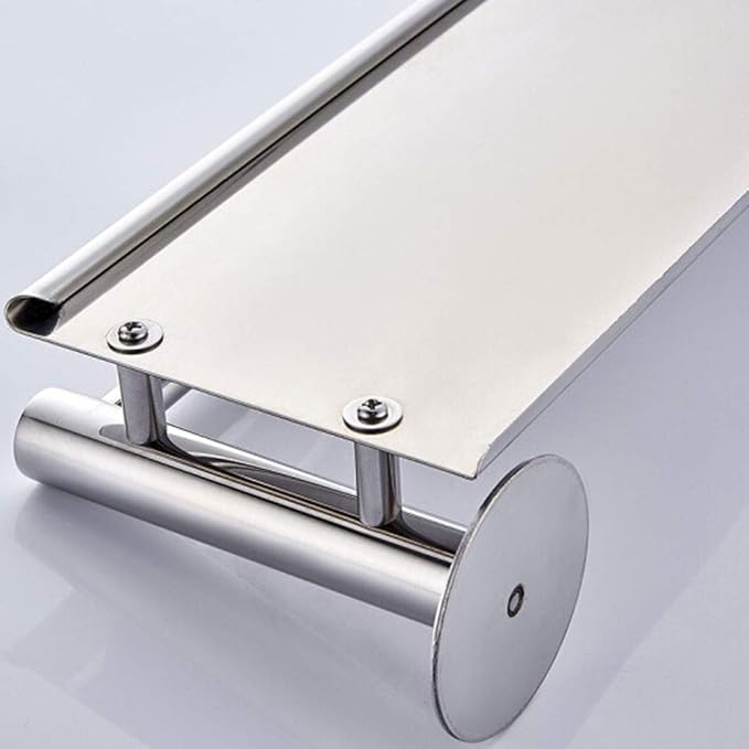 AGYH Stainless Steel Bathroom Mirror Front Shelf Single-Layer Storage Rack Bathroom Wall Hanging (Free Punching) (Size : 39cm)