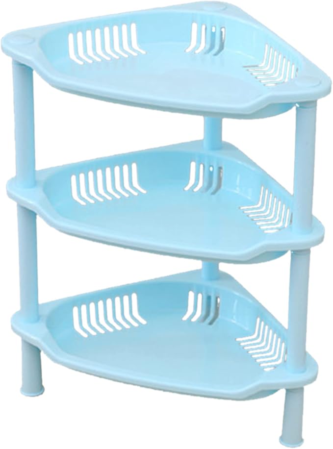 Zerodis 3 Tier Bathroom Shelf Organizer Tool Simple Assembly Multifunction Standing Rack Ideal for Bathroom Kitchen and Laundry Room Storage (#1)