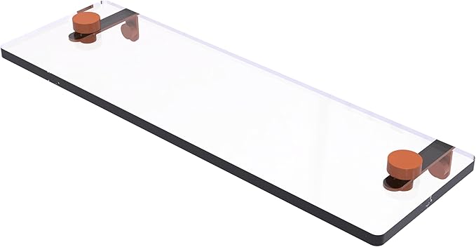 Allied Brass NS-1/16-ASP 16 Inch Glass Vanity Shelf with Beveled Edges, Autumn Sparkle