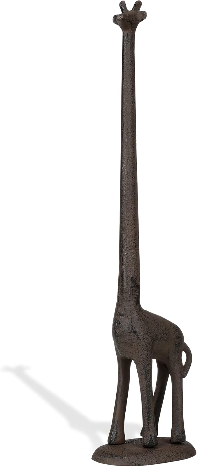 WallCharmers Rustic Paper Towel Holder, Metal Toilet or Kitchen Paper Holder for Floor or Countertop, Rustic Giraffe