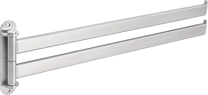 KES 19.5-Inch Bathroom Towel Rack, Swivel Towel Rack 2-Arm, Swing Out Double Towel Bar Wall Mounted, SUS304 Stainless Steel Brushed Finish, A2104S2L50-2