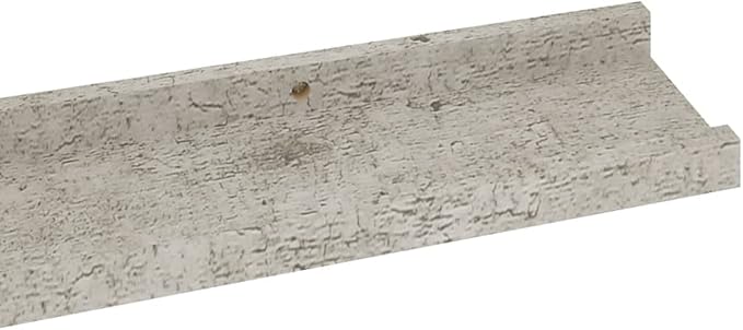 Concrete Gray Wall Shelves 2 Pack 31.5 Inch Industrial Floating Shelves for Living Room Bedroom Storage, Heavy Duty MDF Shelving for Books Plants Decor