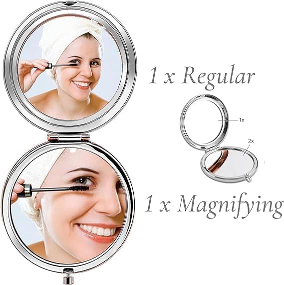 Niece's Makeup Compact Mirror - Sliver, Aunt & Uncle Gift Option
