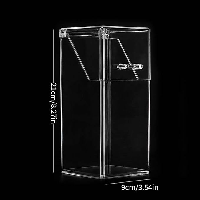 Ochine Makeup Brush Organizer with Dustproof Lid - Acrylic Clear Travel Makeup Case for Vanity