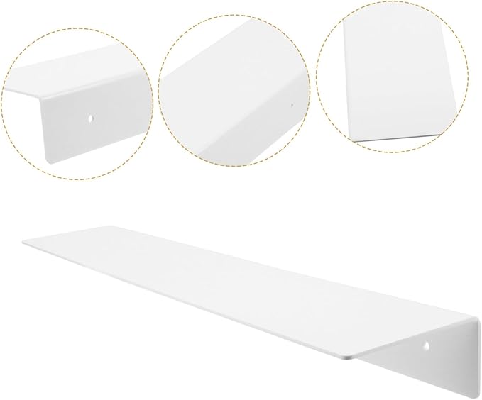 PRETYZOOM Slit Partition Wall Mount Shelf for Bathroom Wall Shelf for Kitchen Storage Modern Corner Rack