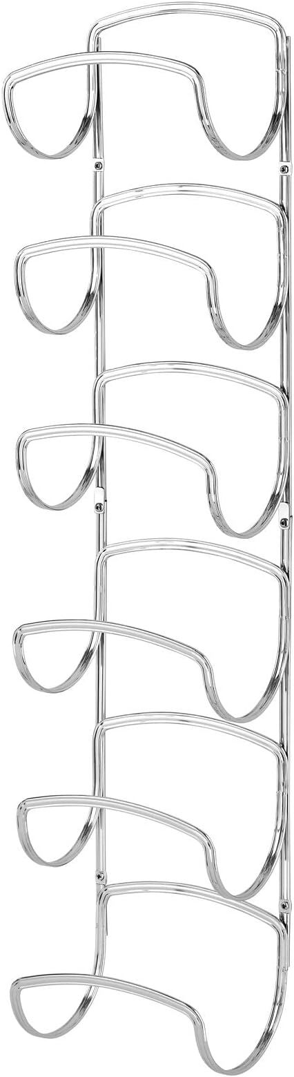 mDesign Metal Towel Shelves – Towel Rack for the Bathroom with 6 Compartments – Practical Bathroom Accessories for Both Large and Small Towels – Silver