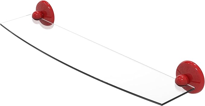 Allied Brass MC-33/24-FER Monte Carlo Collection 24 Inch Glass Shelf, Fire Engine Red