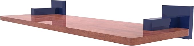 Allied Brass MT-1-16-IRW-MBL Montero Collection 16 Inch Solid IPE Ironwood Shelf, Mediterranean Blue