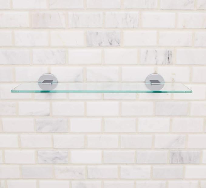 Speakman SA-1209-BN Bathroom Nickel Neo Collection Glass Shelf, Brushed