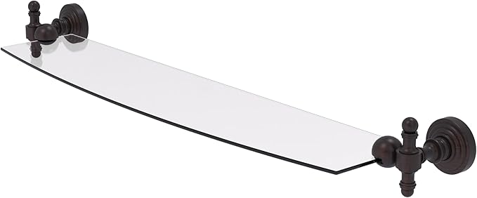 Allied Brass RW-33/24-VB Retro Wave 24 Inch Glass Shelf, Venetian Bronze