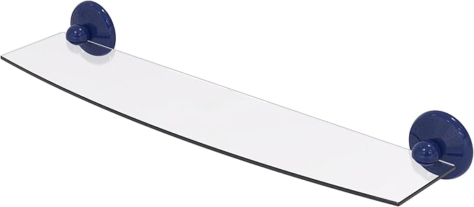 Allied Brass PMC-33/24-MBL Prestige Monte Carlo Collection 24 Inch Glass Shelf, Mediterranean Blue