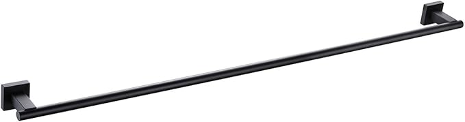 Miyili 36-Inch Matte Black Towel Bar SUS 304 Stainless Steel Towel Holder for Bathroom or Kitchen Wall Mount, A02B90A