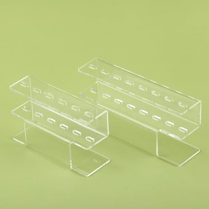 Acrylic Tweezers Holder, 8 Holes Tweezers Stand Display Organizer for Eyelash Extension Supplies Accessories Grafting Beauty Tools (8 Holes Transparent)