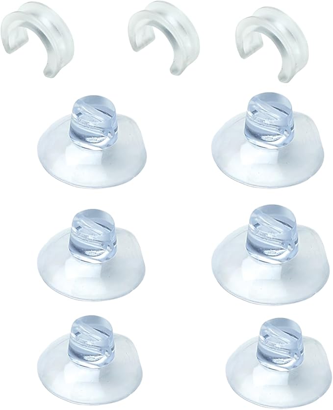 Better Houseware Shower Caddy Connectors Suction Cups - Professional Strength Large Suction Cups for Bathroom ?€? 9-Piece Set - Easy to Attach & Transparent ?€? Multifunctional Design