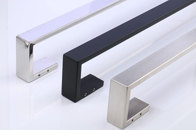 TocTen Bath Towel Rack - Square Base Thicken SUS304 Stainless Steel Towel Bar for Bathroom, Bathroom Bar Accessories Towel Rod Heavy Duty Wall Mounted Towel Holder (Polish Chrome, 20 Inch)