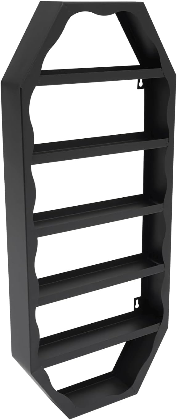 3pcs Wall-Mounted Nail Polish Storage Racks, Multi-Tiers Metal Display Racks With Middle Rack & 2 Side Racks,Metal Essential Oil Organizer Storage Racks For Homes, Nail Salons, Spas,Stores(Black)