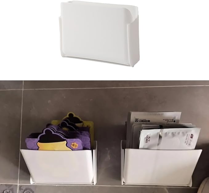 Facial Mask Holder Wall Mount Self-Adhesive Collagen Face Masks Storage Box Organizer Case Dispenser for Collagen Daily Mask Sheets Skincare Real Deep Overnight Hydrogel Mask