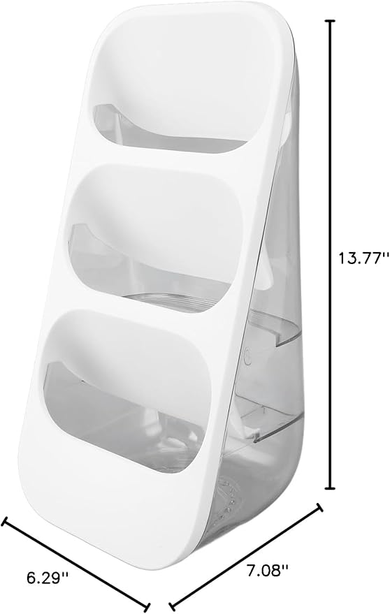 Brrnoo 3 Tier Acrylic Storage Organizer for Cosmetics Brush Jewelry, Makeup Organizer Display Rack Holder for Vanity Countertop, Multipurpose Display Case