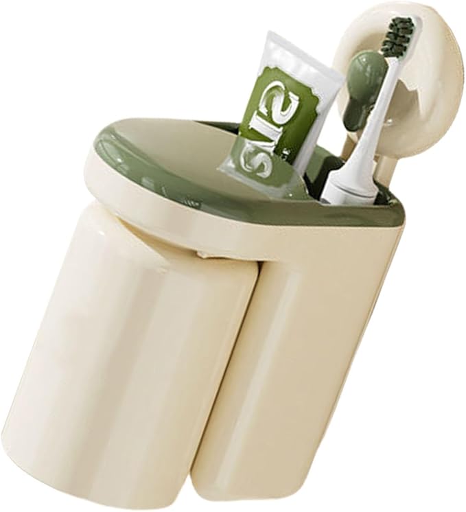 Elegant Without Drilling Wall Mounted Bathroom Organizers Portable Accessory for Toothbrushes and Cups Storage Wall Protective Bathroom Shelf