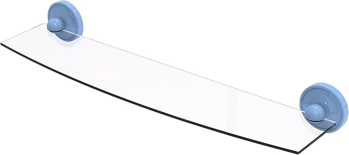 Allied Brass PR-33/24-FTB Prestige Regal Collection 24 Inch Glass Shelf, Flat Troll Blue