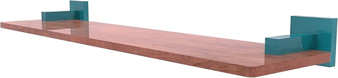 Allied Brass MT-1-22-IRW-GLT Montero Collection 22 Inch Solid IPE Ironwood Shelf, Glokzin Teal