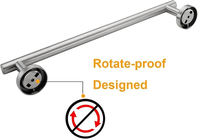 Nolimas 12 Inch Bath Hand Towel Bar SUS 304 Stainless Steel Towel Rod Rack Holder Round Wall Mounted Suit for Kitchen, Living Room&Toilet, Bathroom,Anti Rust Brushed Nickel-2 Pack