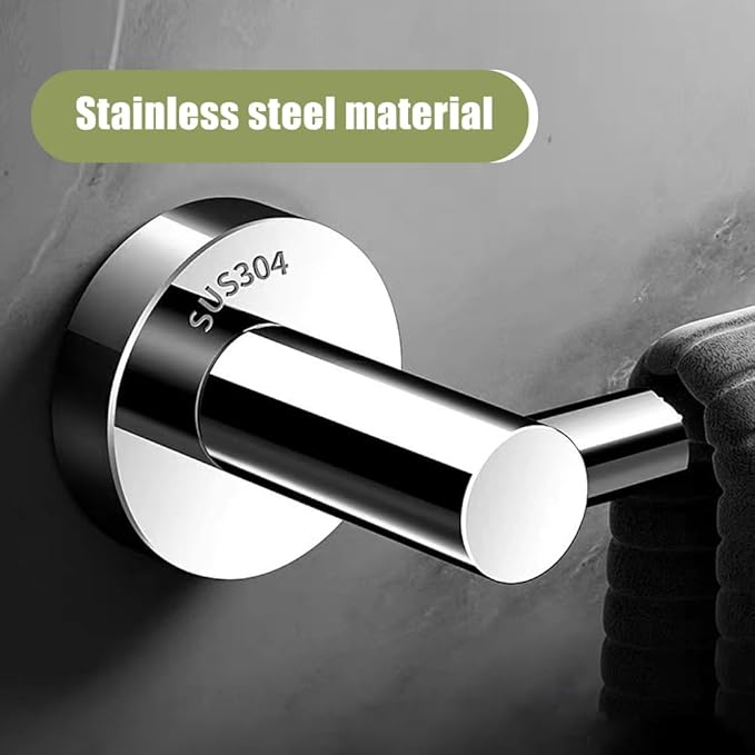Retractable #304 Stainless Steel Towel Bar, Single bar or Double bar Optional,Adjustable Length from 16 inches to 28.9 Inches (Chrome, Double Towel bar)