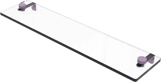 Allied Brass NS-1/22-LVN 22 Inch Glass Vanity Shelf with Beveled Edges, Lavender