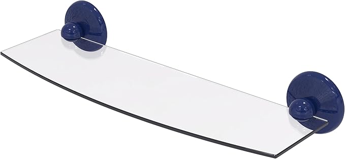 Allied Brass PMC-33/18-MBL Prestige Monte Carlo Collection 18 Inch Glass Shelf, Mediterranean Blue