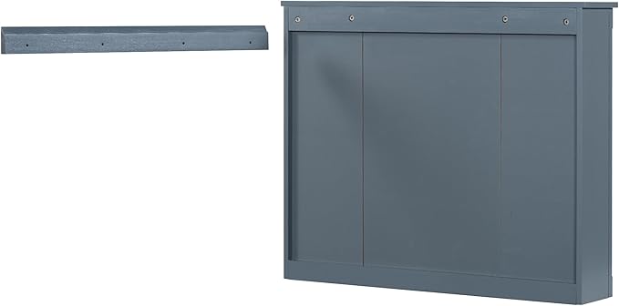 Merax Medicine Cabinet with Mirror, Wall Mount Bathroom Cabinet 35" x 28" Over Toilet Storage Cabinet Organizer with Door and Open Shelves, Mirrored Bathroom Wall Cabinet