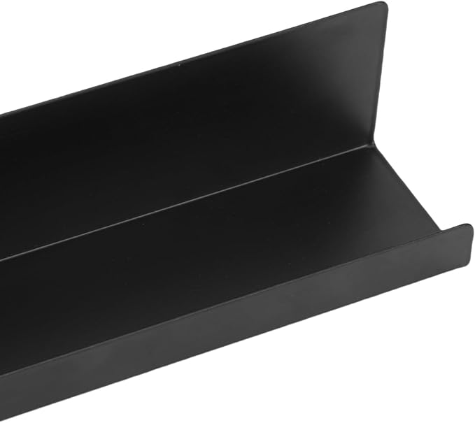 BAFOVY Wall Picture Shelf, 16.93 x 2.36 Inches Carbon Steel Bathroom Shelf with Powerful Load Bearing Capacity, for Living Room Bedroom Bathroom Organization (Black)