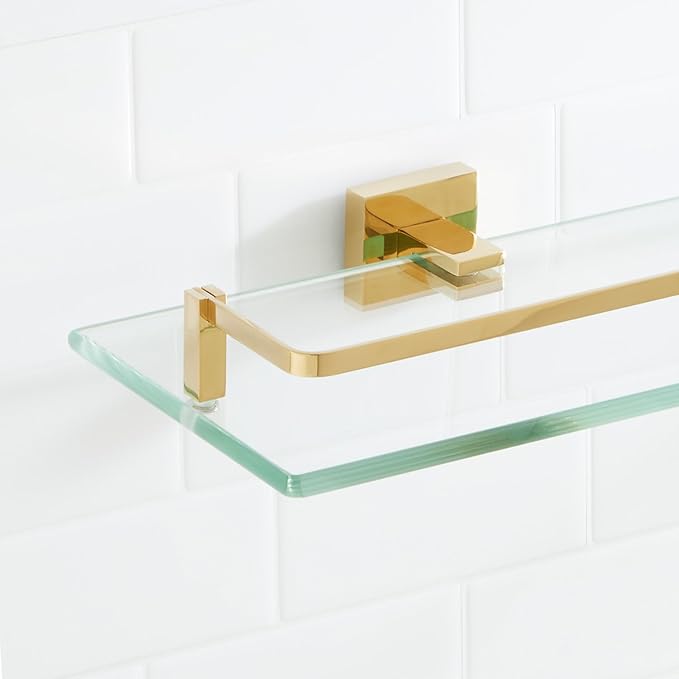 Signature Hardware 295796 Albury 19-5/8" Glass Bathroom Shelf