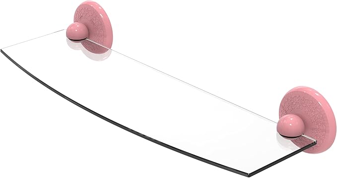 Allied Brass MC-33/18-PNK Monte Carlo Collection 18 Inch Glass Shelf, Pink