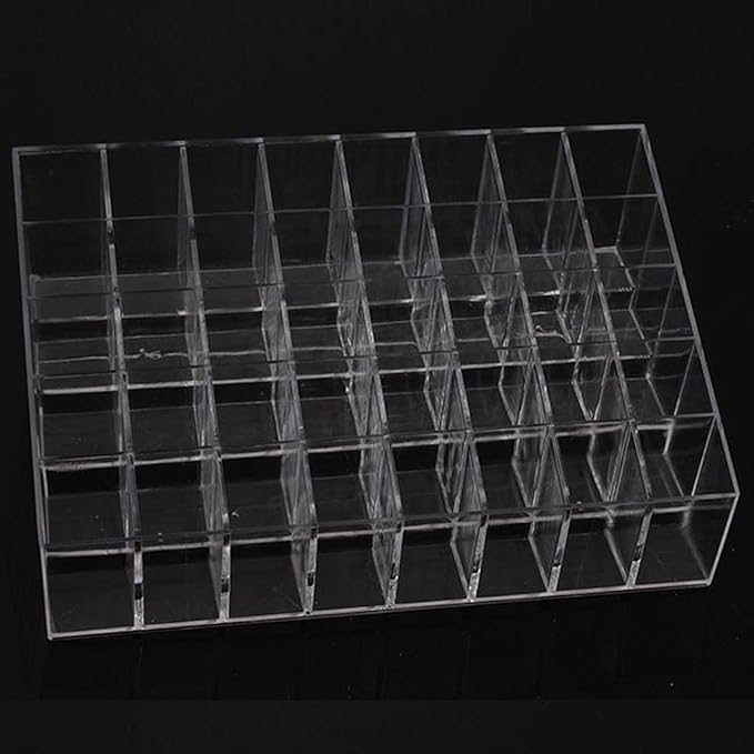 40 Stand Transparent Plastic Trapezoid Makeup Cosmetic Lipstick Holder Organizer Display Stand