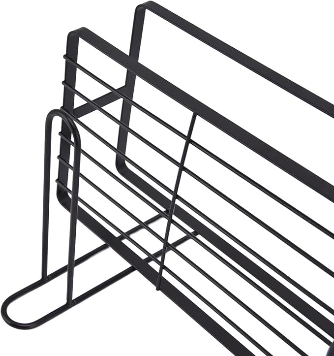 Garosa Bathroom Toilet Shelf, Iron Craft with Hooks, Space Saver, Easy Installation for Small Spaces (Black)