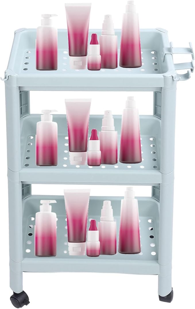 Bathroom Floor Shelf, Bathroom Storage, Open Shelf, Freestanding Corner Shelves, Shelves, Storage Shelves, Nordic (3 Layers (with Wheels)