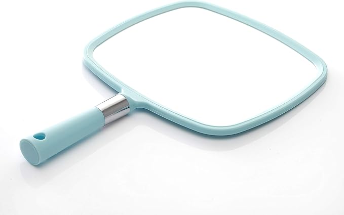 Miss Sweet Handheld Mirror Makeup Mirror (Blue)