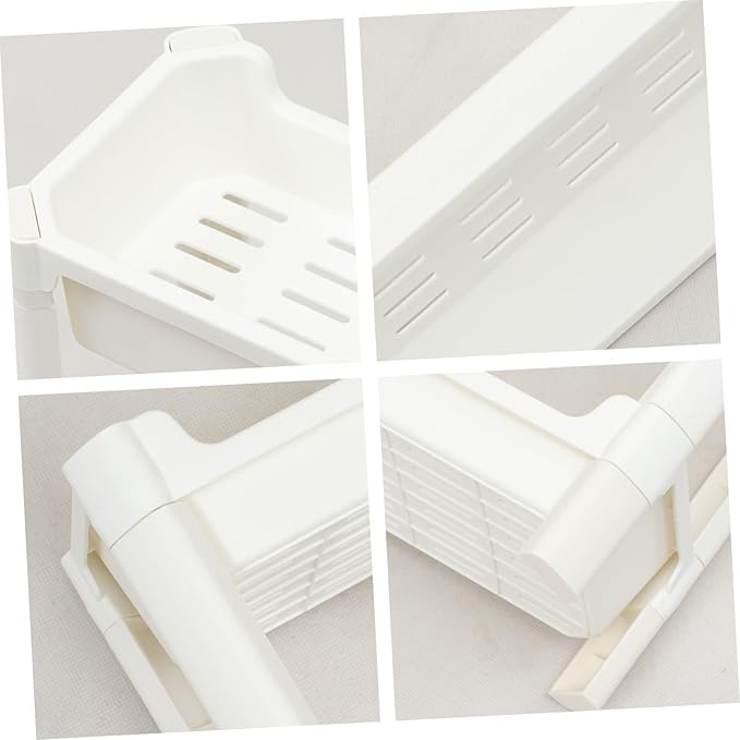 GLEAVI Bathroom Storage Cabinet Multilayer Plastic Rack Corner Rack Organizing Bins for Living Room Decor