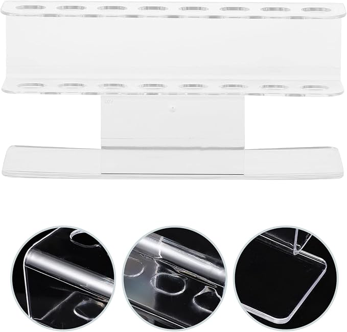 FOMIYES 8hole Acrylic Tweezers Display Stand for Tweezers Organizer for Makeup Artists and Nail Technicians Holder for Eyelash Extension Tools and