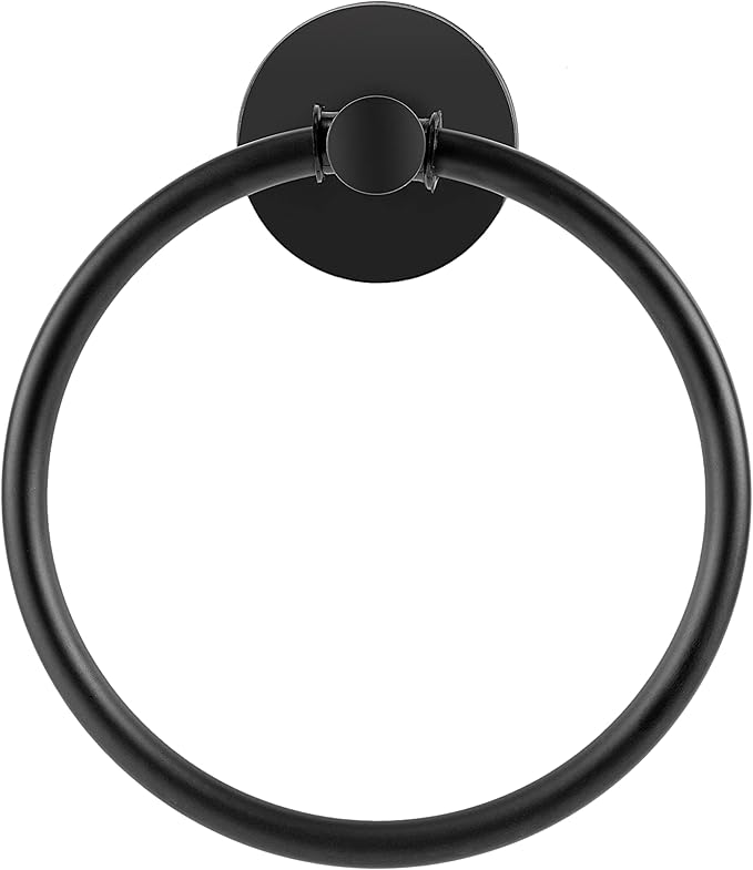 304 Stainless Steel Black Magnetic Towel Ring for Refrigerator, Dishwasher, Laundry Washing Machine, Stove and Etc