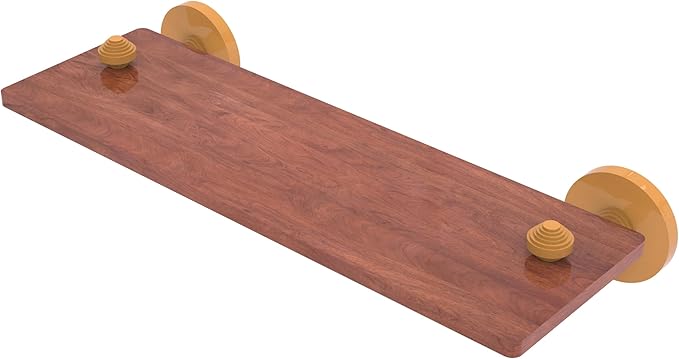 Allied Brass SB-1-16-IRW-GLY South Beach Collection 16 Inch Solid IPE Ironwood Shelf, Golden Yellow