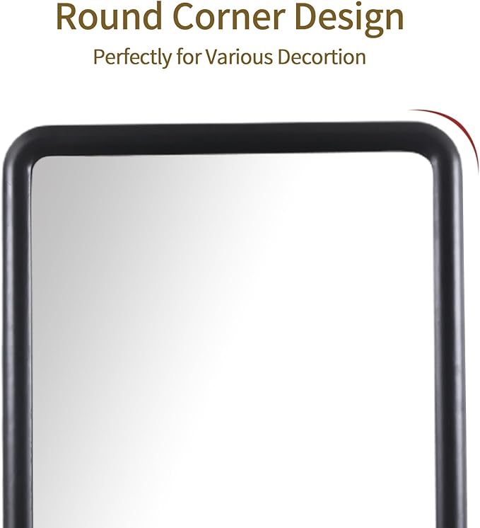 Bathroom Medicine Cabinet with Black Wood Framed Mirror, Recessed or Wall Mount Bathroom Vanity with Storage Shelves 17.5x26 inch