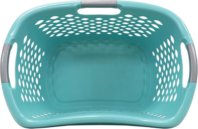 Large Hip-Hugger Laundry Basket/Hamper, 1.8-Bushel, Stackable Storage Bin/Organizer for Bathroom/Bedroom/Dorm/Home Height-14.33