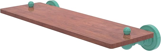 Allied Brass DT-1-16-IRW-SFG Dottingham Collection 16 Inch Solid IPE Ironwood Shelf, Sea Foam Green