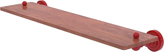 Allied Brass DT-1-22-IRW-FER Dottingham Collection 22 Inch Solid IPE Ironwood Shelf, Fire Engine Red