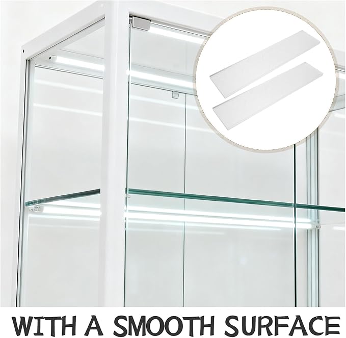 Toyvian 2pcs 13-inch Acrylic Floating Wall Ledge Shelves Medicine Cabinet Replacement for Bathroom Kitchen Storage and Organization