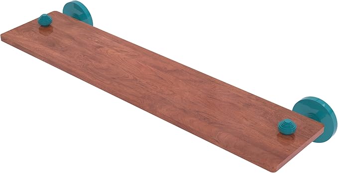 Allied Brass SB-1-22-IRW-GLT South Beach Collection 22 Inch Solid IPE Ironwood Shelf, Glokzin Teal